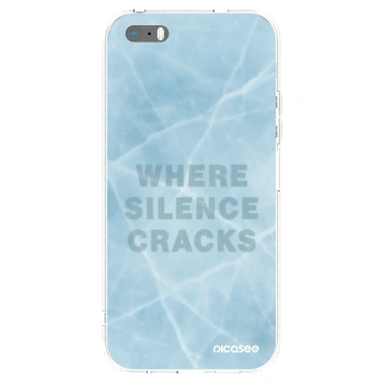 Picasee silikonowe przeźroczyste etui na Apple iPhone 5/5S/SE - SILENCE