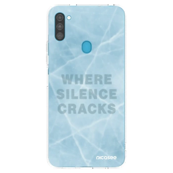 Picasee silikonowe przeźroczyste etui na Samsung Galaxy M11 - SILENCE
