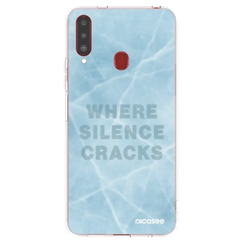 Picasee silikonowe przeźroczyste etui na Samsung Galaxy A20s - SILENCE