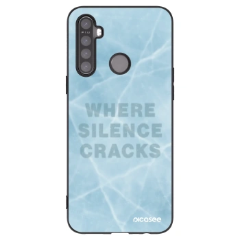 Picasee silikonowe czarne etui na Realme 5 - SILENCE