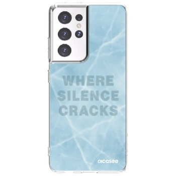 Picasee silikonowe przeźroczyste etui na Samsung Galaxy S21 Ultra 5G G998B - SILENCE