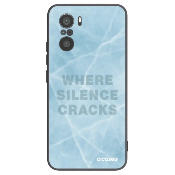 Picasee silikonowe czarne etui na Xiaomi Poco F3 - SILENCE