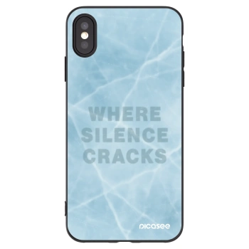 Picasee silikonowe czarne etui na Apple iPhone XS Max - SILENCE