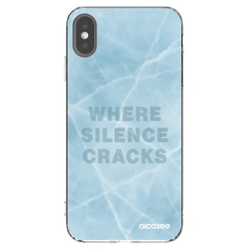 Picasee silikonowe przeźroczyste etui na Apple iPhone XS Max - SILENCE