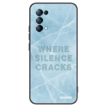 Picasee silikonowe czarne etui na OPPO Reno 5 5G - SILENCE
