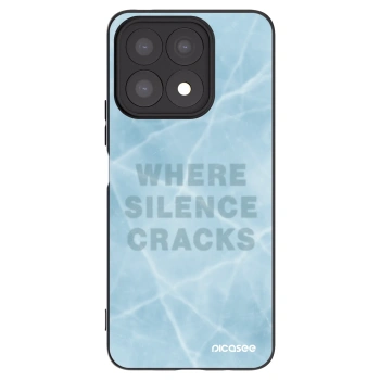 Picasee silikonowe czarne etui na Honor X8a - SILENCE