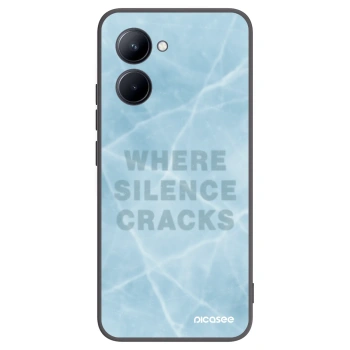 Picasee silikonowe czarne etui na Realme C33 (2023) - SILENCE