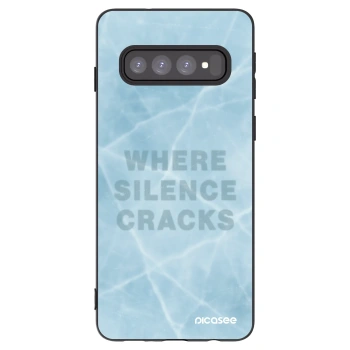 Picasee silikonowe czarne etui na Samsung Galaxy S10 G973 - SILENCE