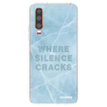 Picasee silikonowe przeźroczyste etui na Huawei P30 - SILENCE