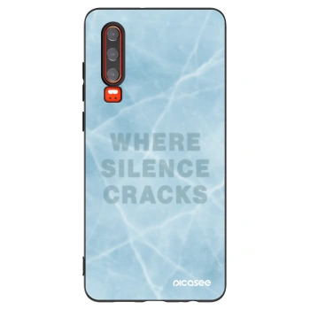 Picasee silikonowe czarne etui na Huawei P30 - SILENCE