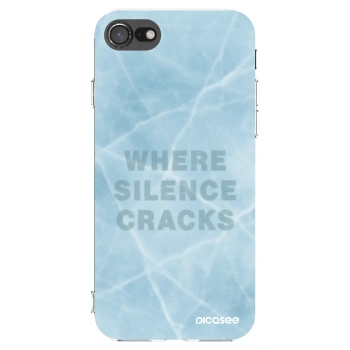 Picasee silikonowe przeźroczyste etui na Apple iPhone 8 - SILENCE