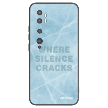 Picasee silikonowe czarne etui na Xiaomi Mi Note 10 (Pro) - SILENCE