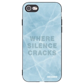 Picasee silikonowe czarne etui na Apple iPhone SE 2020 - SILENCE