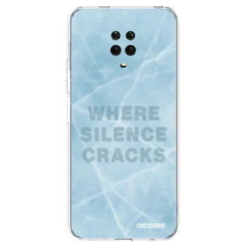 Picasee silikonowe przeźroczyste etui na Xiaomi Redmi Note 9 Pro - SILENCE