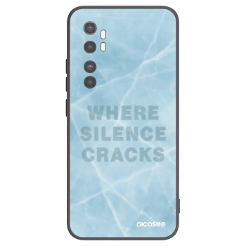 Picasee silikonowe czarne etui na Xiaomi Mi Note 10 Lite - SILENCE