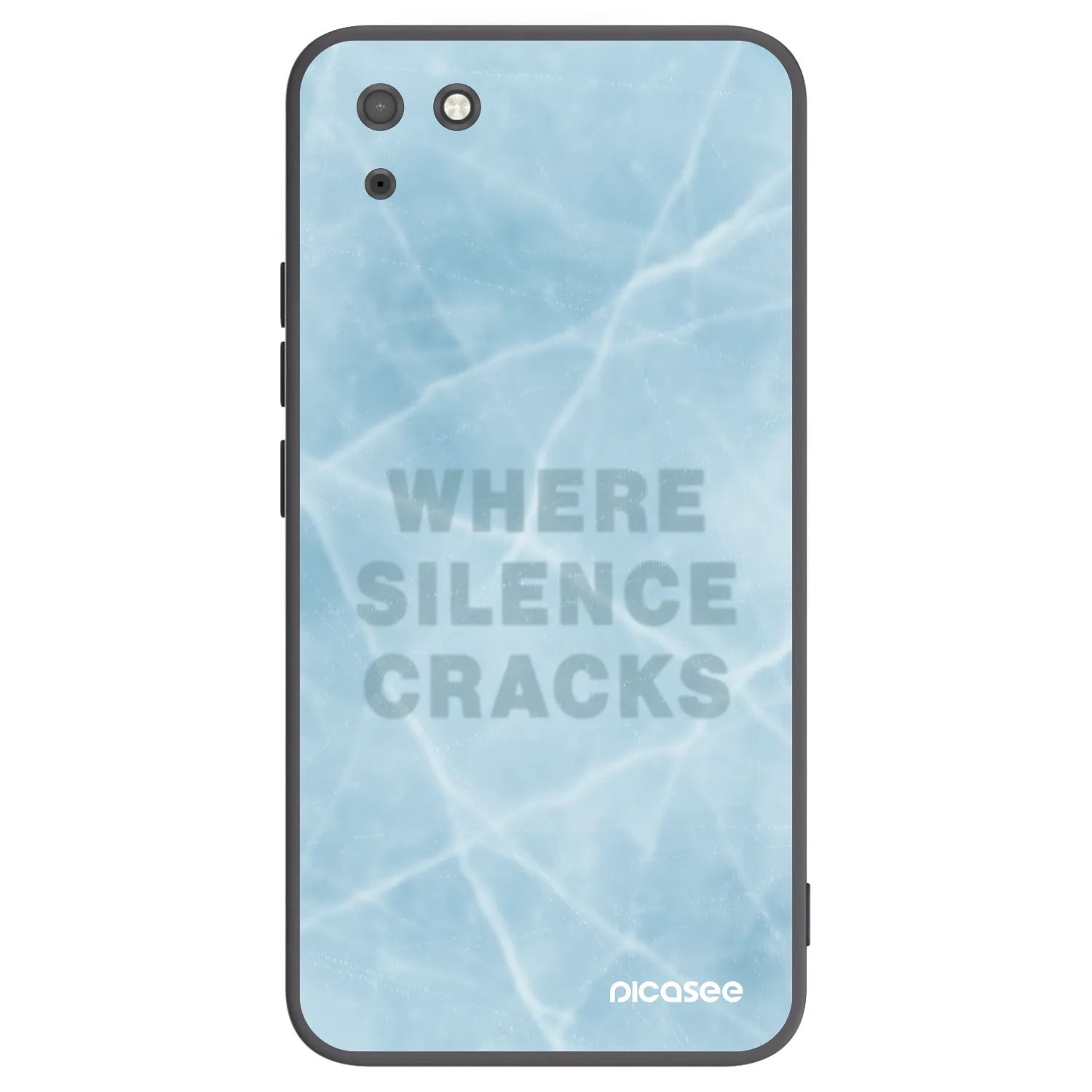 Picasee silikonowe czarne etui na Huawei Y5P - SILENCE