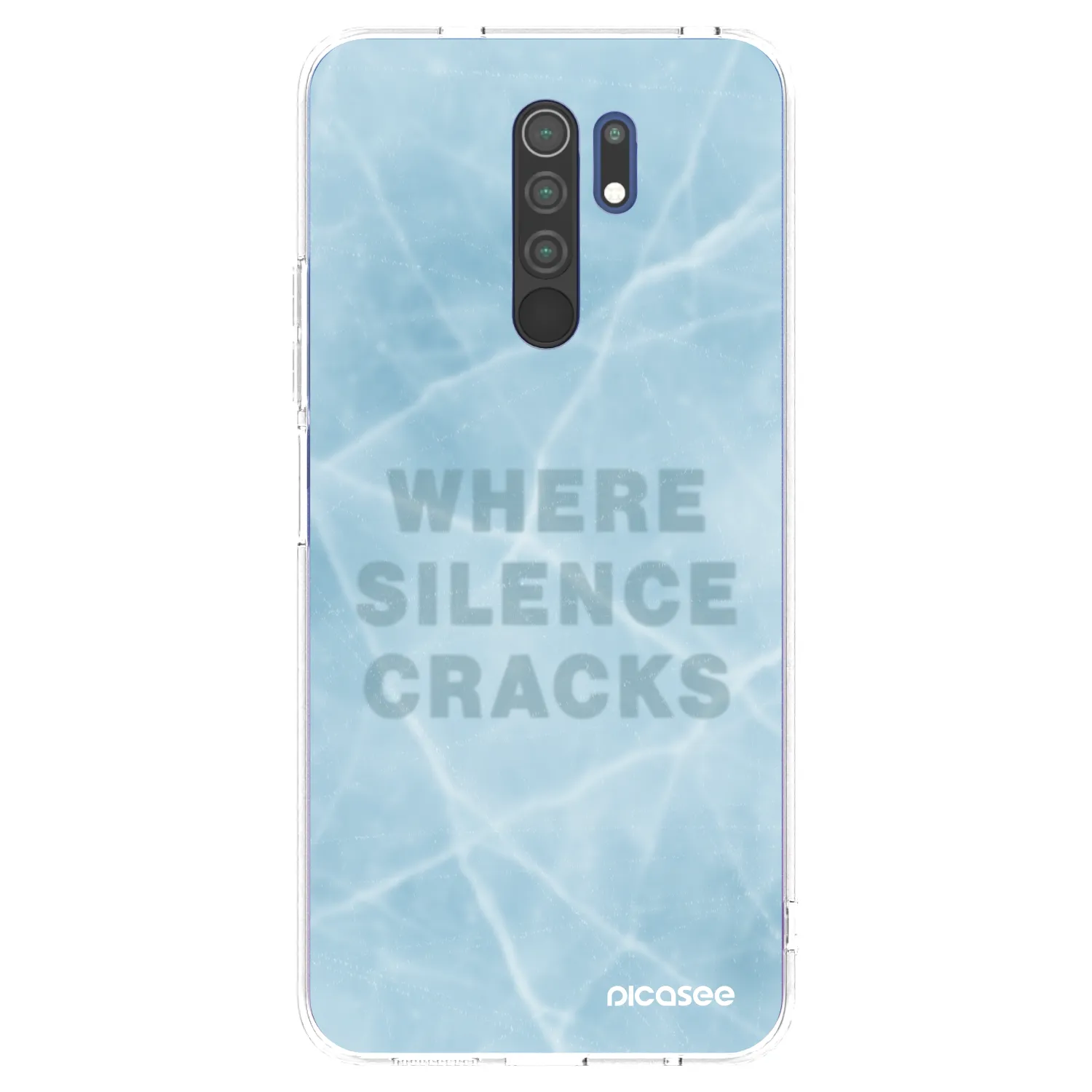 Picasee silikonowe przeźroczyste etui na Xiaomi Redmi 9 - SILENCE