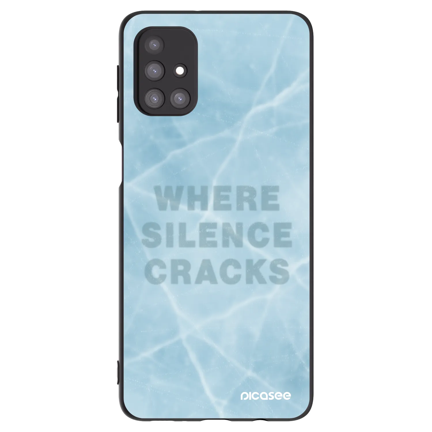 Picasee silikonowe czarne etui na Samsung Galaxy M31s - SILENCE