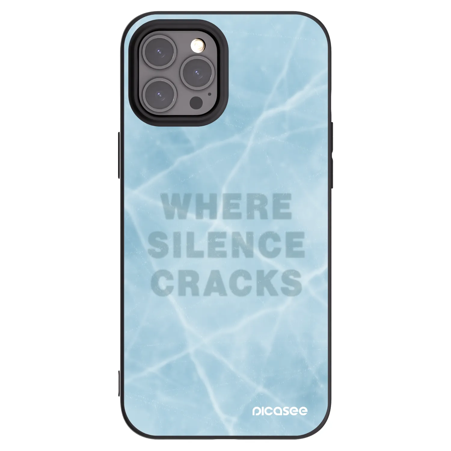 Picasee silikonowe czarne etui na Apple iPhone 12 Pro Max - SILENCE