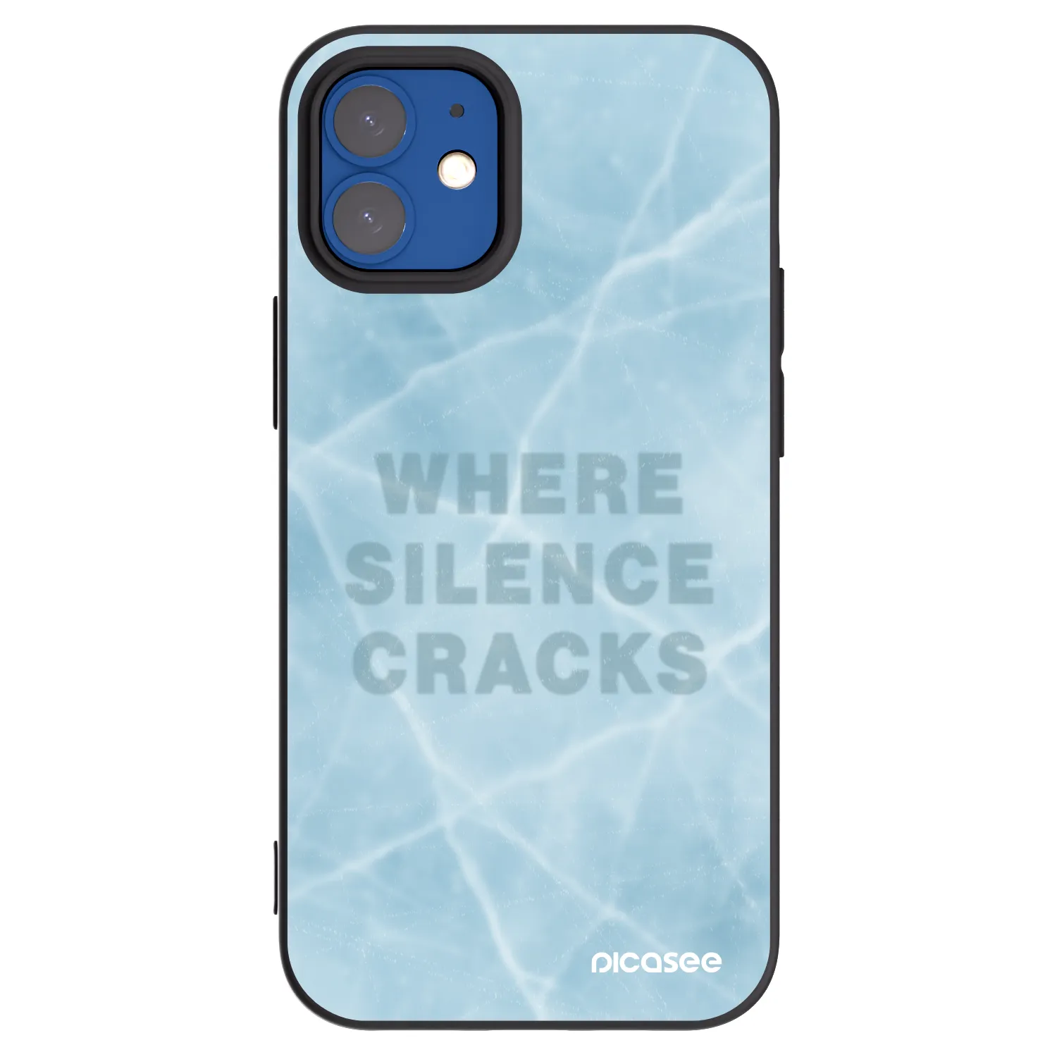 Picasee silikonowe czarne etui na Apple iPhone 12 mini - SILENCE