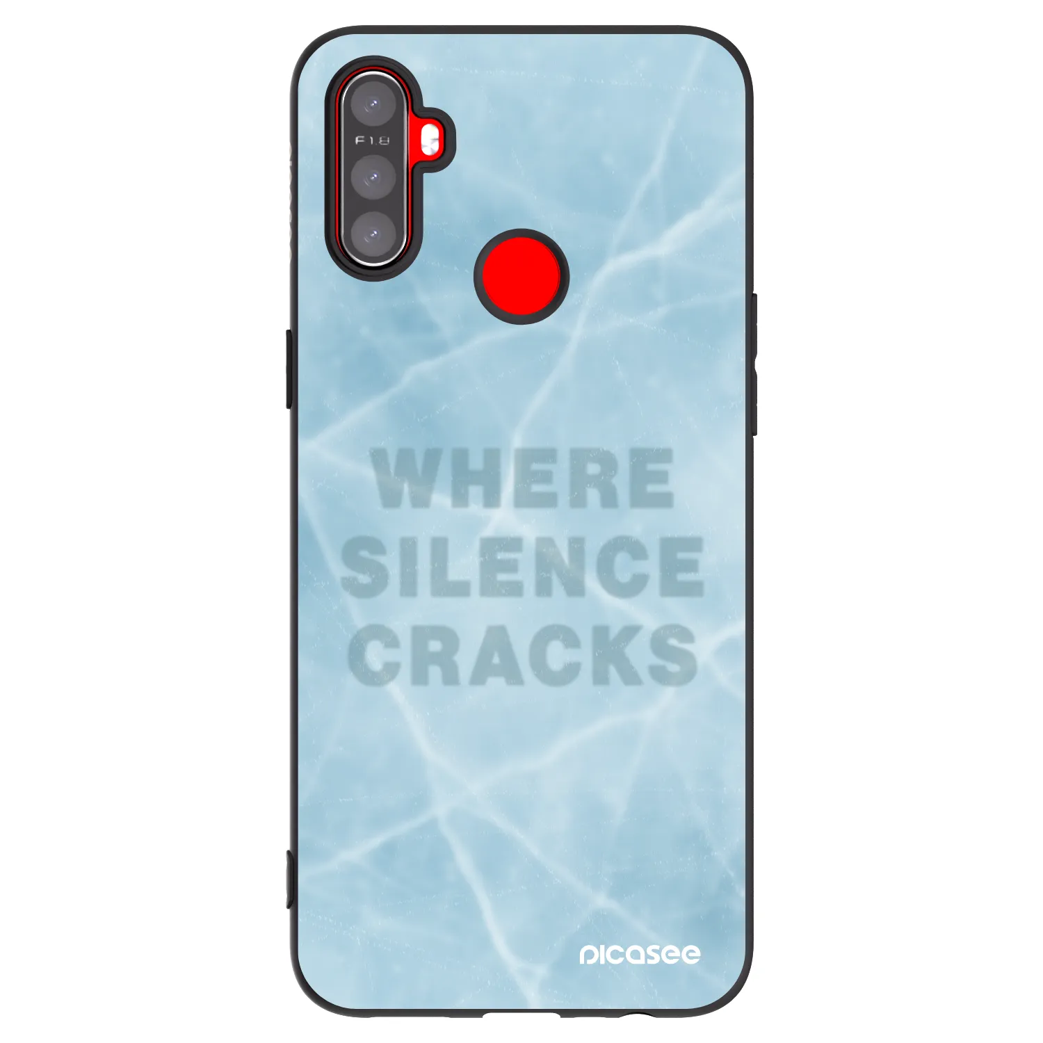 Picasee silikonowe czarne etui na Realme C3 - SILENCE