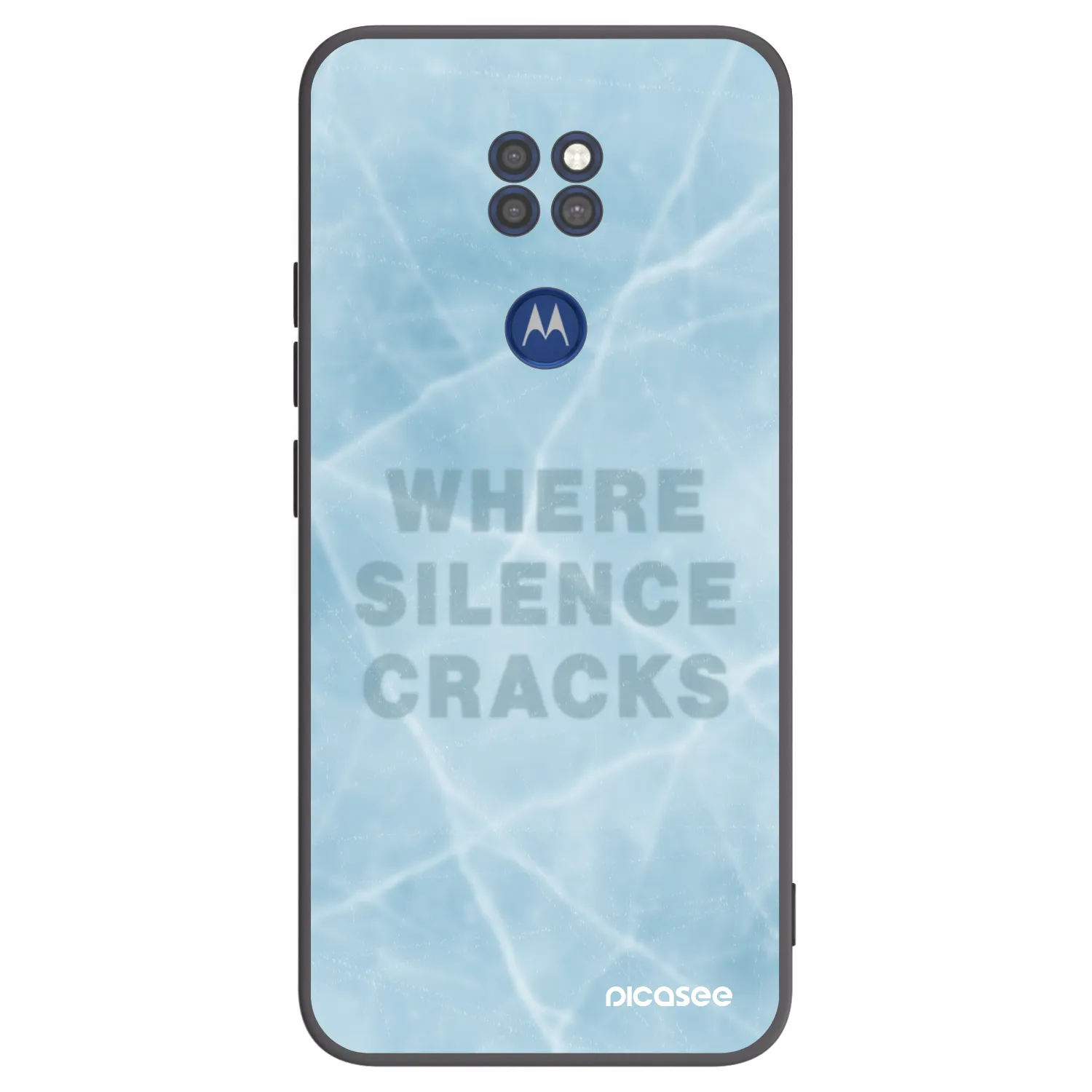 Picasee silikonowe czarne etui na Motorola Moto G9 Play - SILENCE