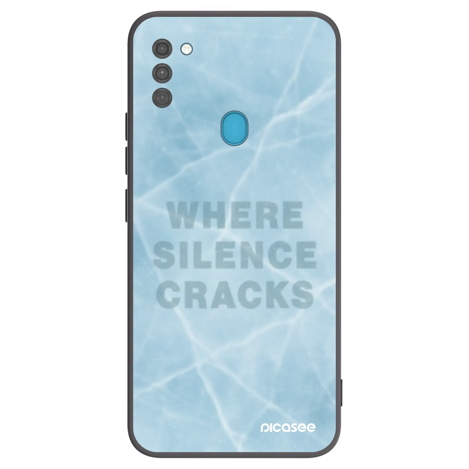 Picasee silikonowe czarne etui na Samsung Galaxy M11 - SILENCE