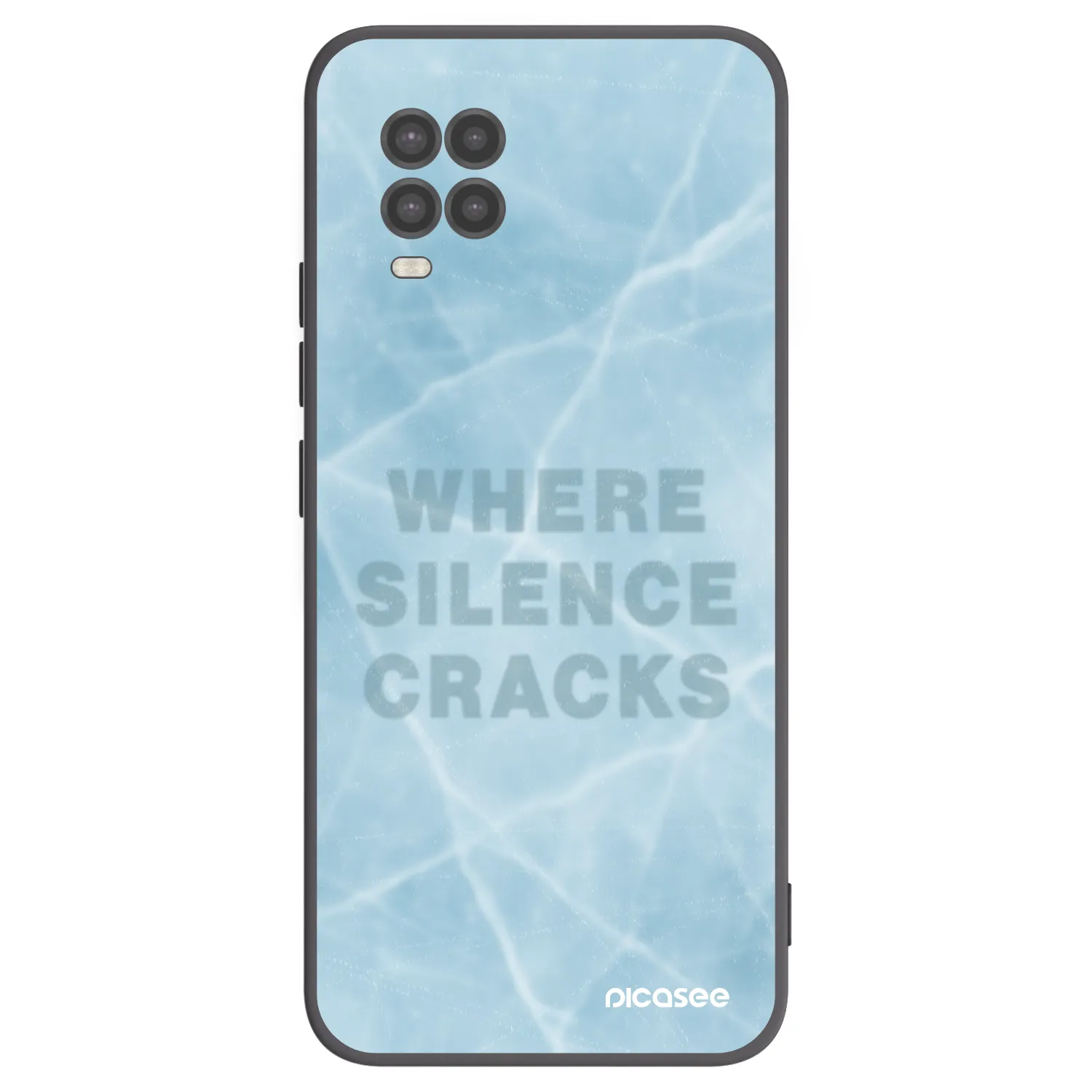 Picasee silikonowe czarne etui na Xiaomi Mi 10 Lite - SILENCE
