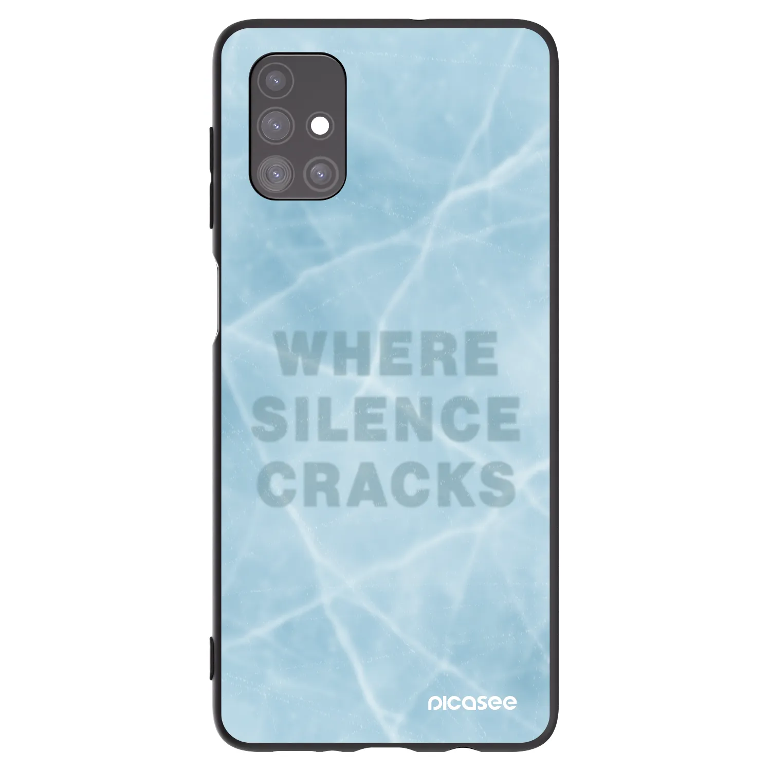 Picasee silikonowe czarne etui na Samsung Galaxy M51 M515F - SILENCE