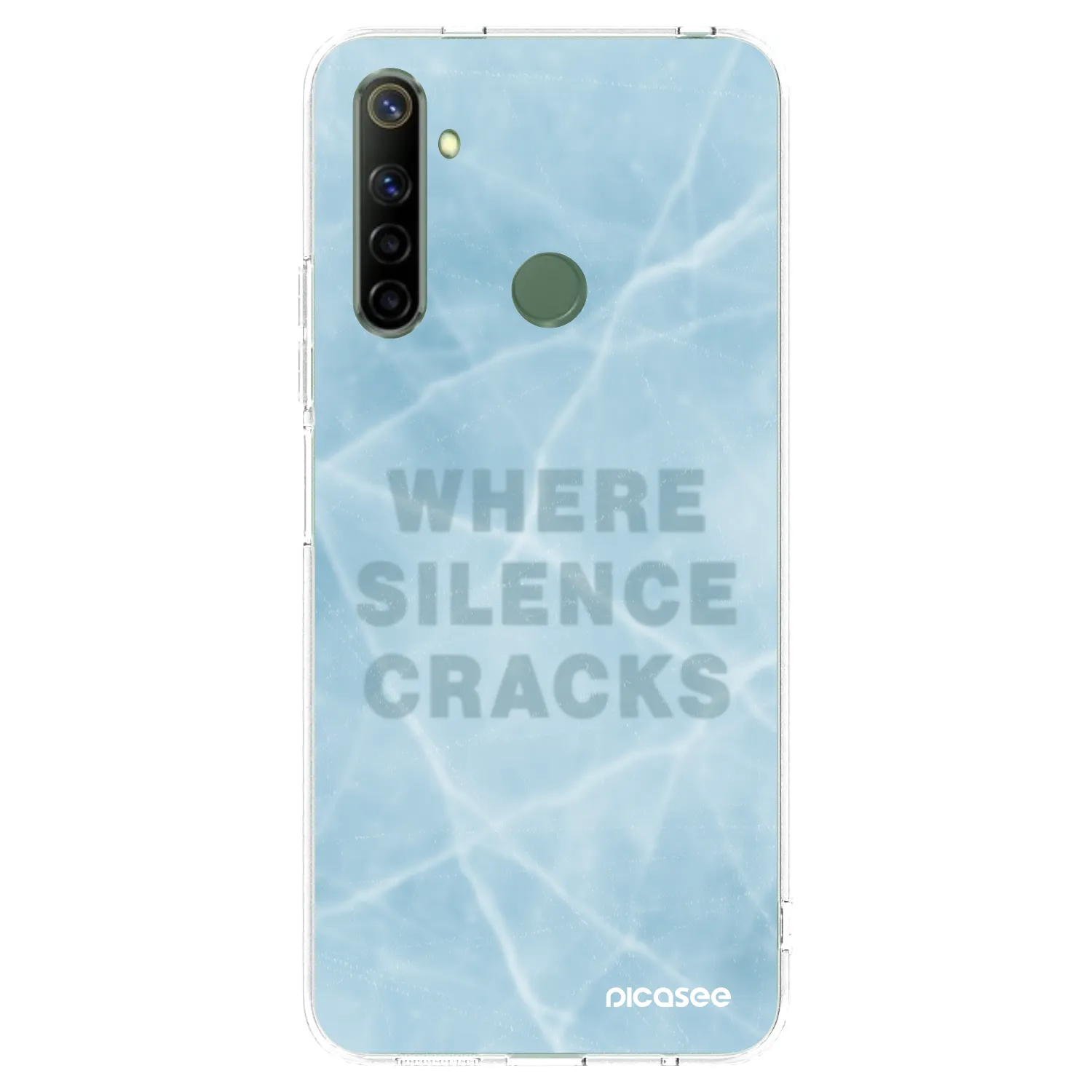 Picasee silikonowe przeźroczyste etui na Realme 6i - SILENCE