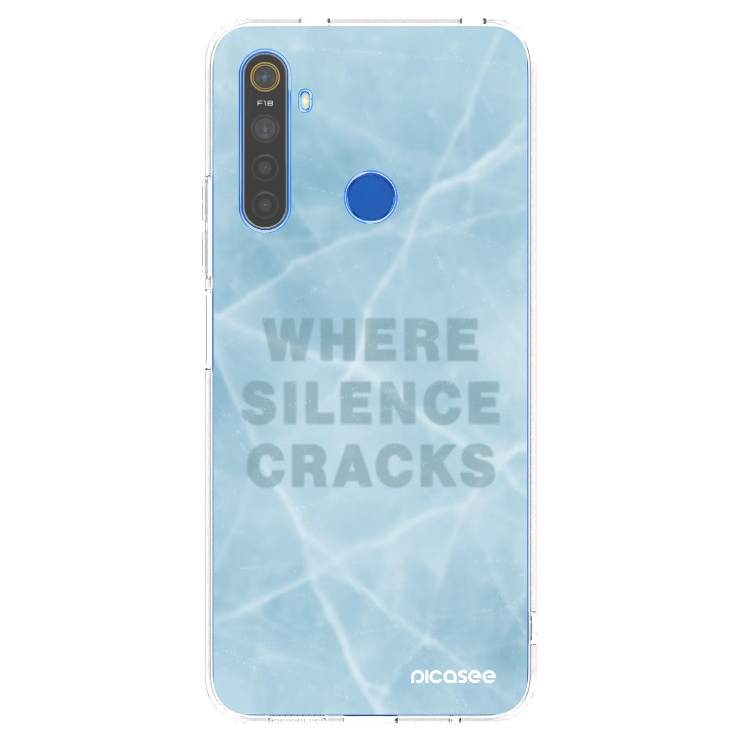 Picasee silikonowe przeźroczyste etui na Realme 5 - SILENCE