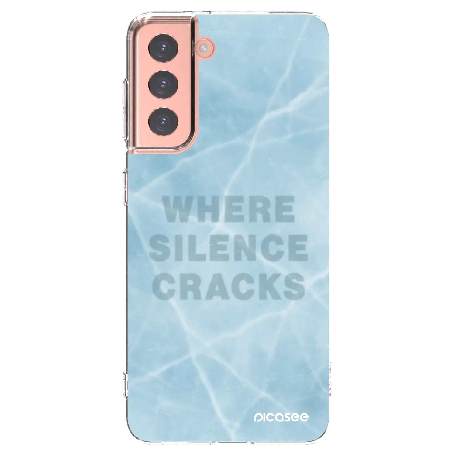 Picasee silikonowe przeźroczyste etui na Samsung Galaxy S21 5G G991B - SILENCE