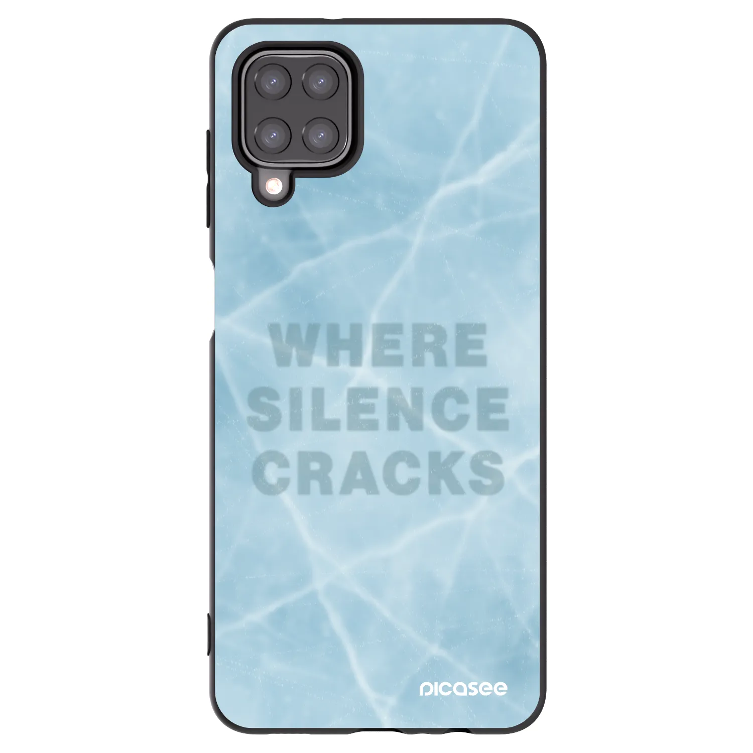 Picasee silikonowe czarne etui na Samsung Galaxy A12 A125F - SILENCE