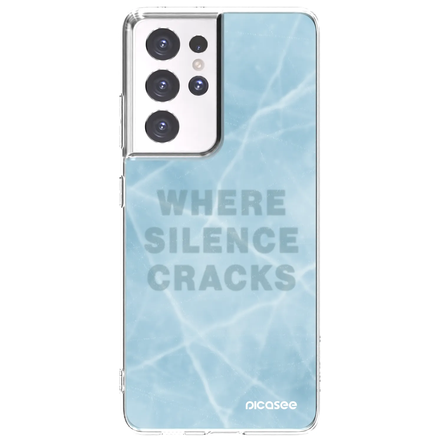 Picasee silikonowe przeźroczyste etui na Samsung Galaxy S21 Ultra 5G G998B - SILENCE