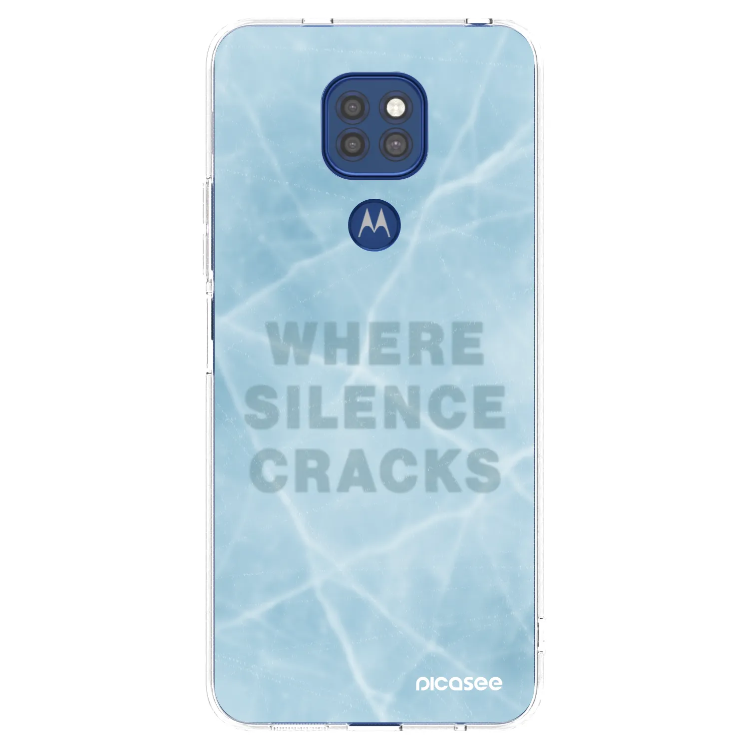 Picasee silikonowe przeźroczyste etui na Motorola Moto G9 Play - SILENCE