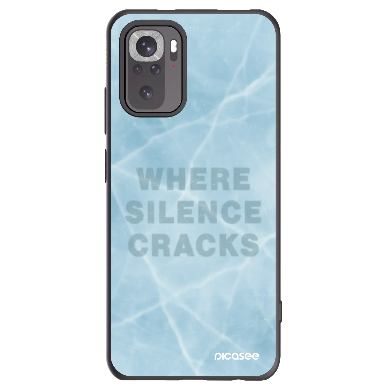 Picasee silikonowe czarne etui na Xiaomi Redmi Note 10 - SILENCE