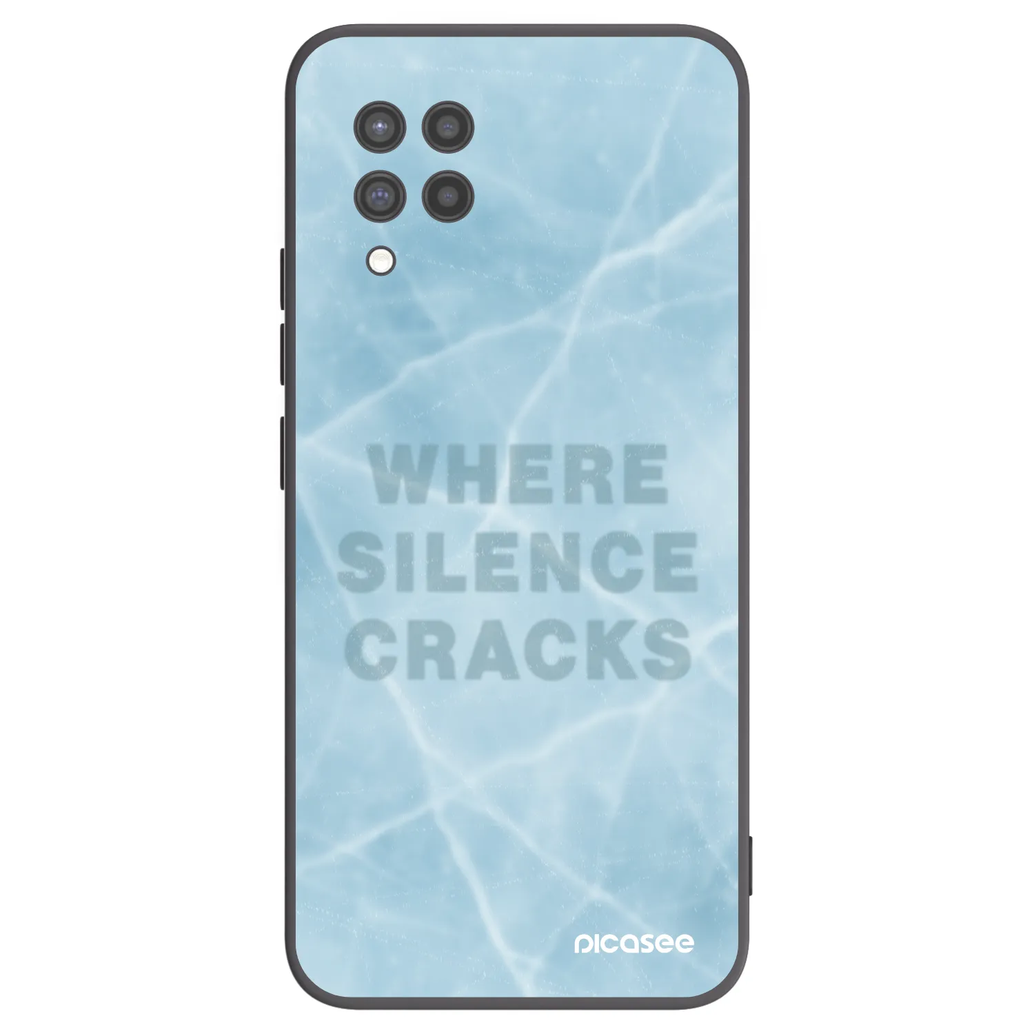 Picasee silikonowe czarne etui na Samsung Galaxy A42 A426B - SILENCE