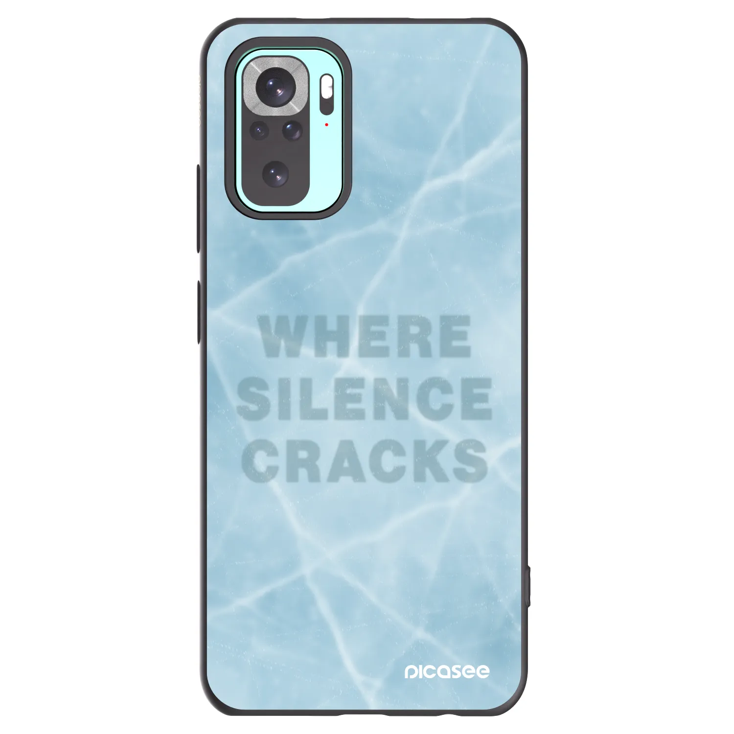 Picasee silikonowe czarne etui na Xiaomi Redmi Note 10 Pro - SILENCE