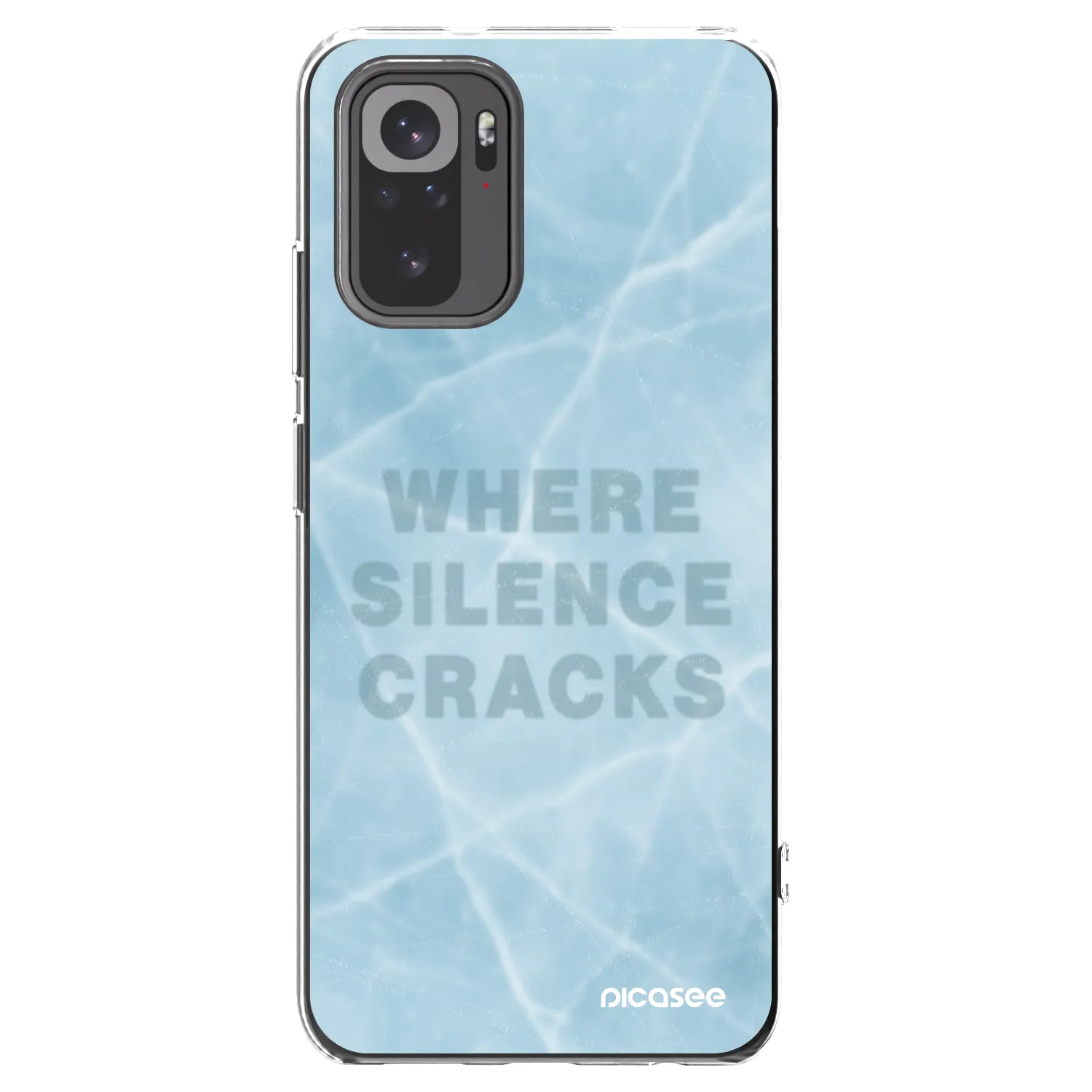 Picasee silikonowe przeźroczyste etui na Xiaomi Redmi Note 10S - SILENCE