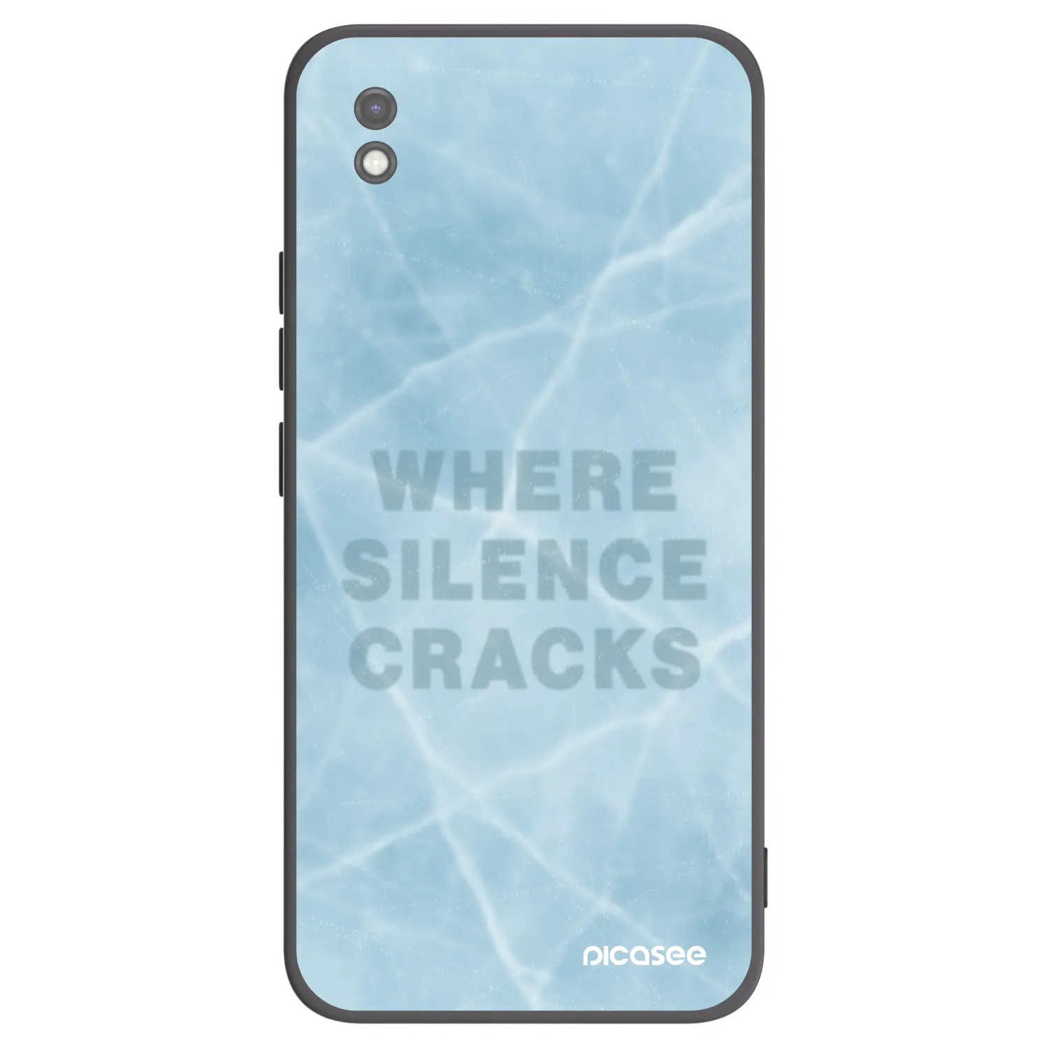 Picasee silikonowe czarne etui na Xiaomi Redmi 9AT - SILENCE