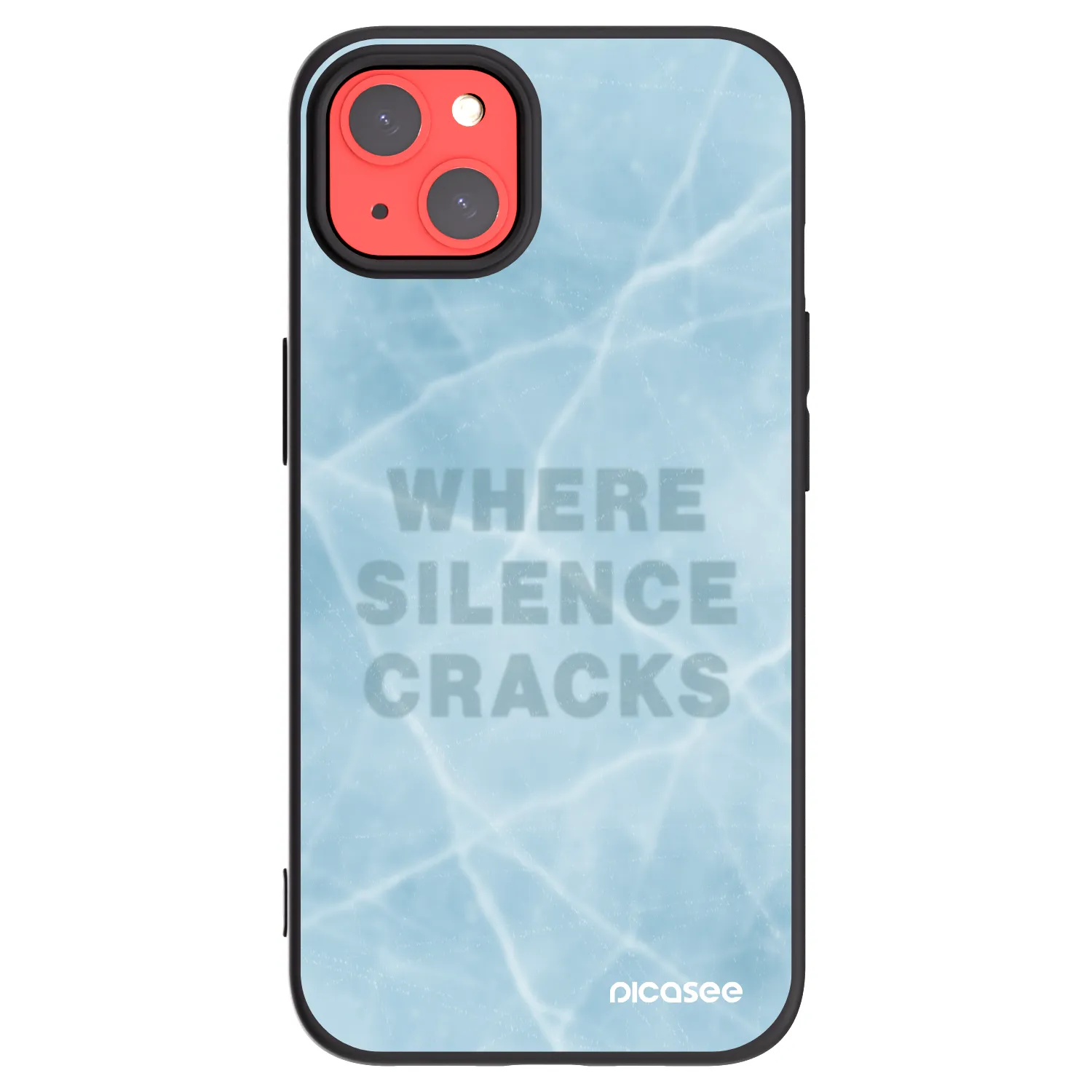 Picasee silikonowe czarne etui na Apple iPhone 13 - SILENCE