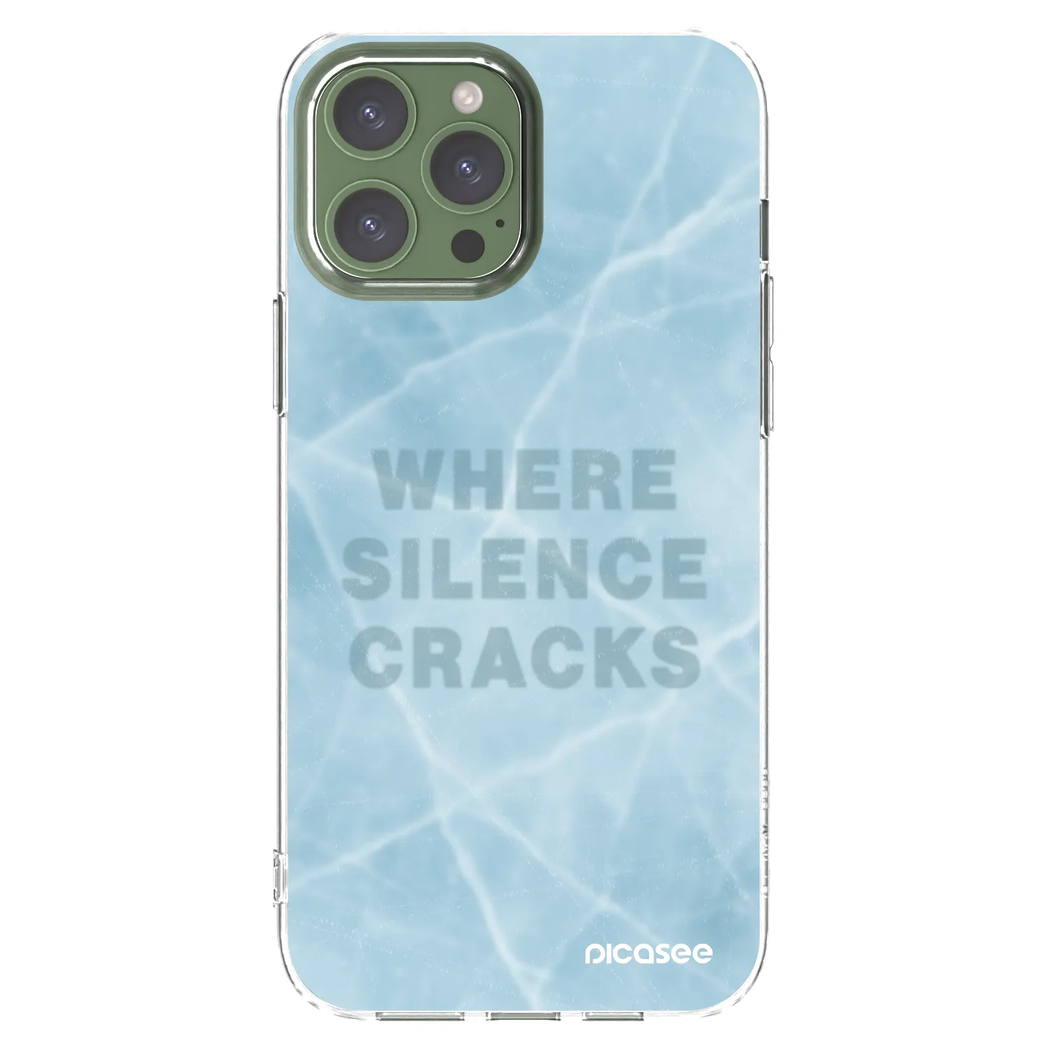 Picasee silikonowe przeźroczyste etui na Apple iPhone 13 Pro Max - SILENCE