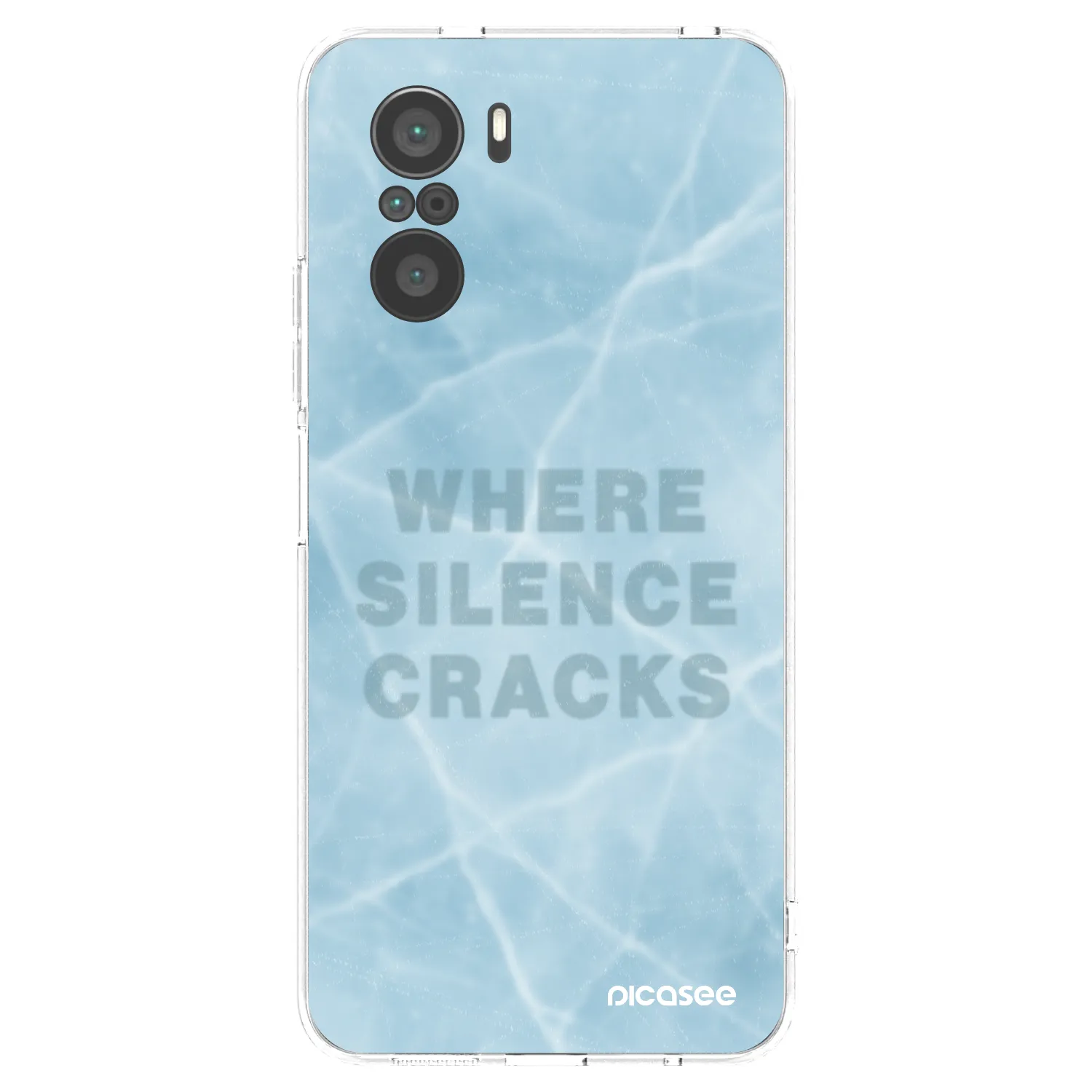 Picasee silikonowe przeźroczyste etui na Xiaomi Poco F3 - SILENCE