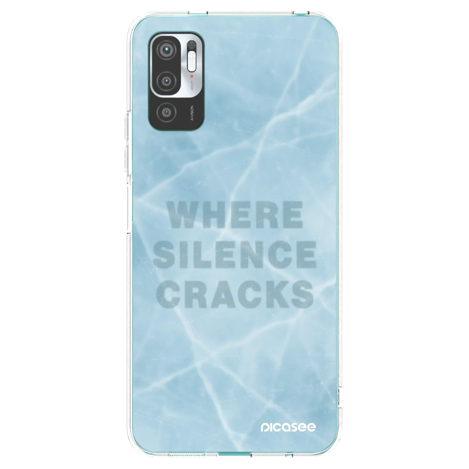 Picasee silikonowe przeźroczyste etui na Xiaomi Redmi Note 10 5G - SILENCE