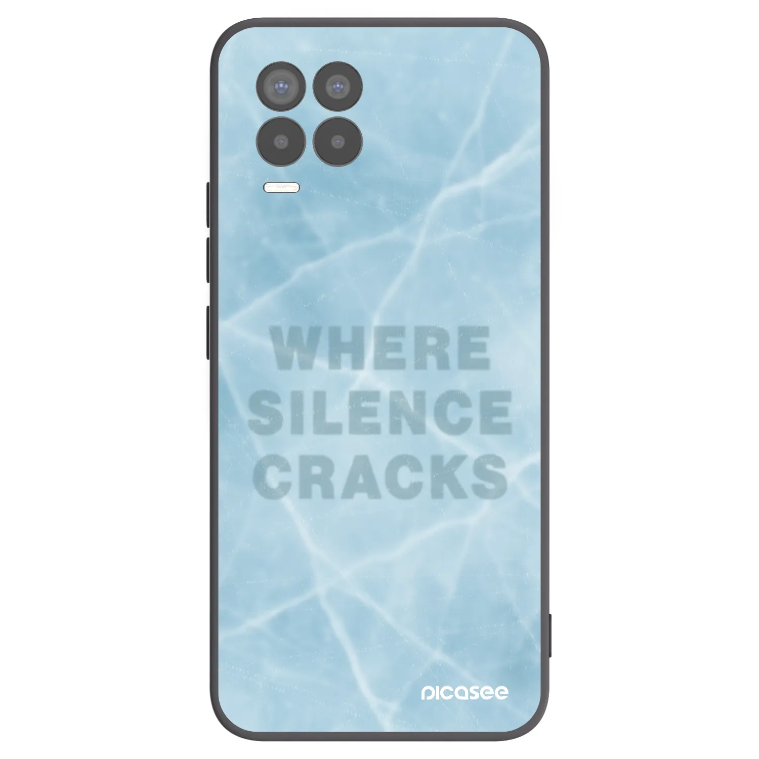 Picasee silikonowe czarne etui na Realme 8 Pro - SILENCE