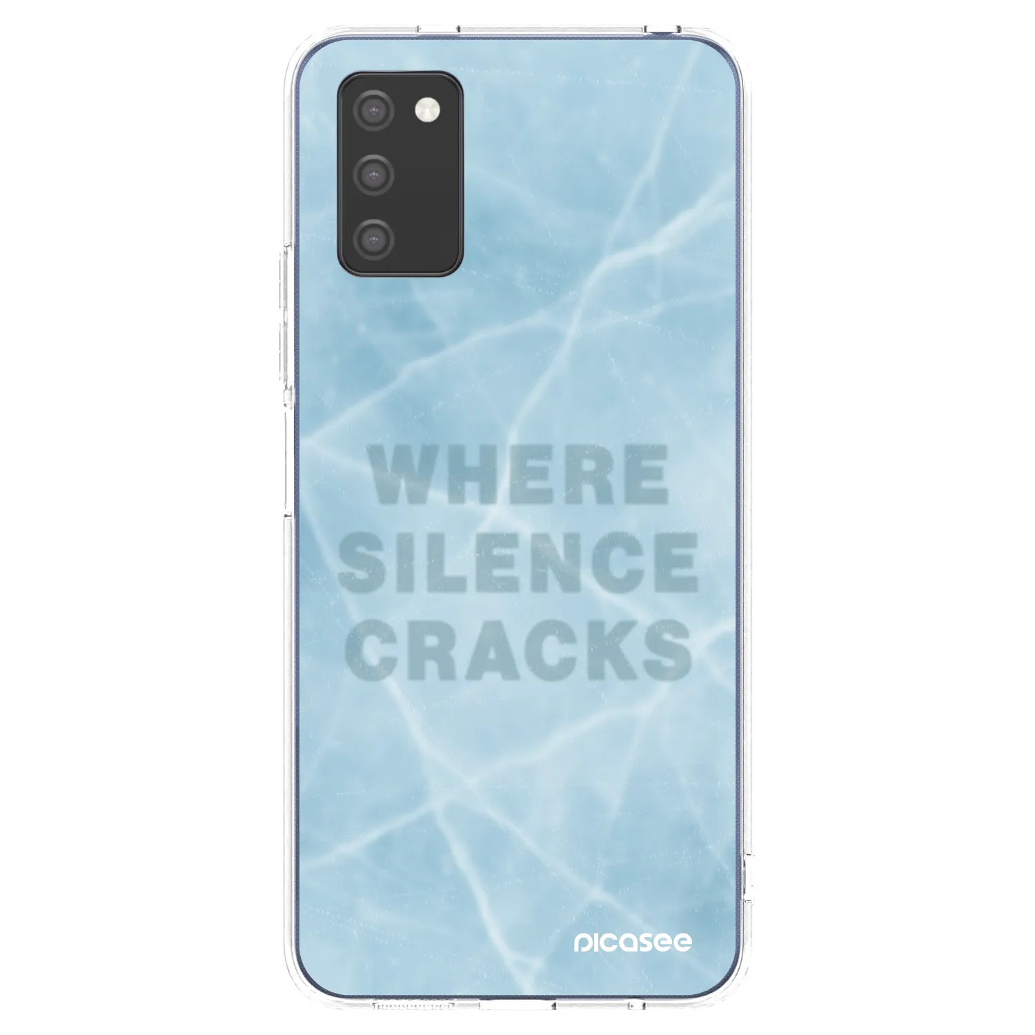 Picasee silikonowe przeźroczyste etui na Samsung Galaxy A02s A025G - SILENCE