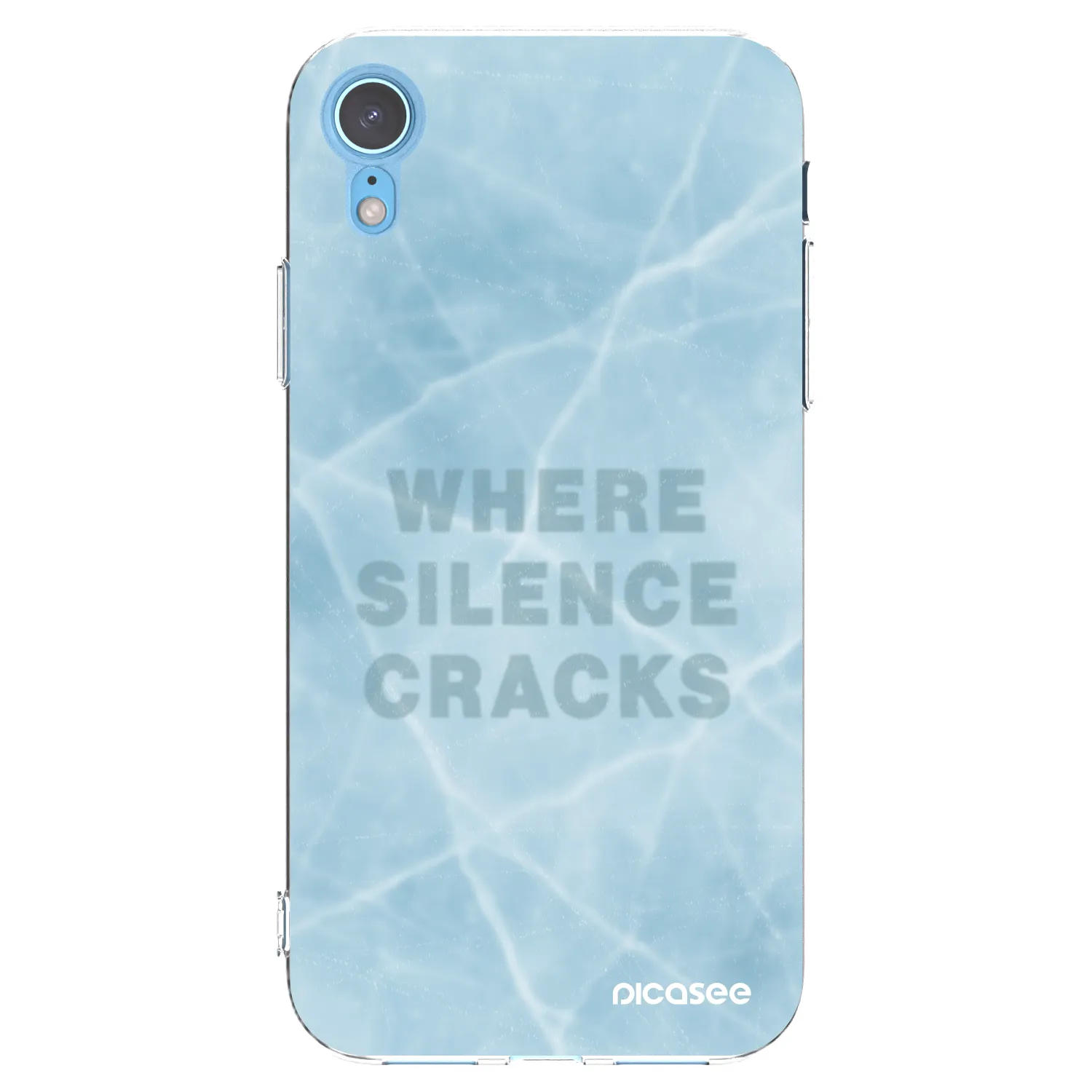 Picasee silikonowe przeźroczyste etui na Apple iPhone XR - SILENCE
