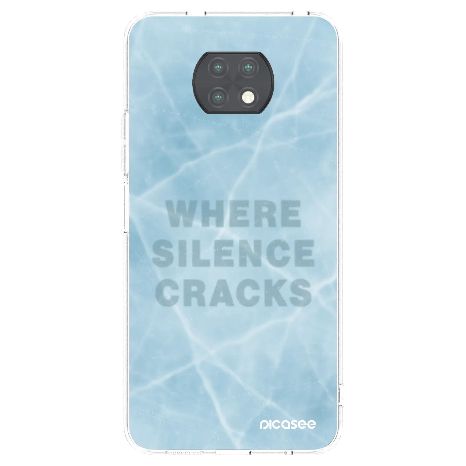 Picasee silikonowe przeźroczyste etui na Xiaomi Redmi Note 9T - SILENCE