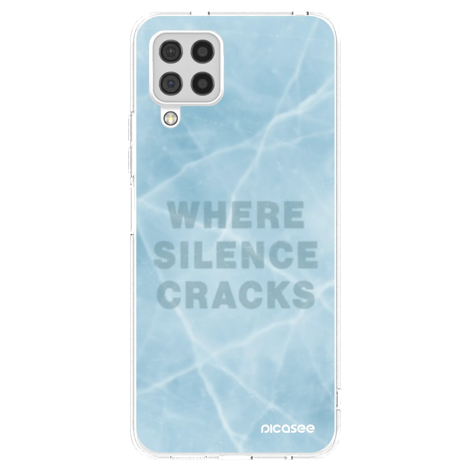 Picasee silikonowe przeźroczyste etui na Samsung Galaxy A22 A225F 4G - SILENCE