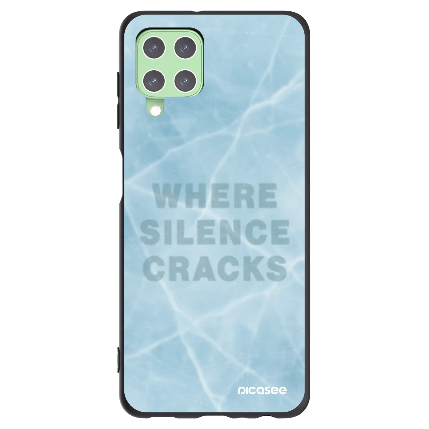 Picasee silikonowe czarne etui na Samsung Galaxy A22 A225F 4G - SILENCE